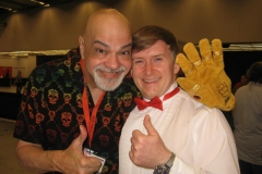 George Pérez (Legendary artist, signs and wears my Infinity Gauntlet!)