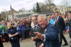 Prince Charles (Waves, and says: "Oh look, someone's making balloons!")
